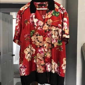 Satin Floral Shirt